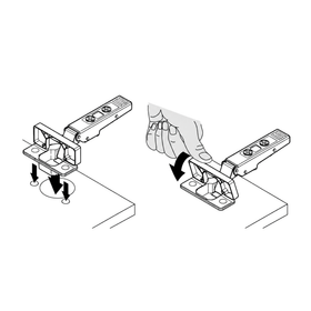 Blum CLIP top Standard Hinge 107 Degree Half Overlay Boss INSERTA To suit BLUMOTION for doors by W&B