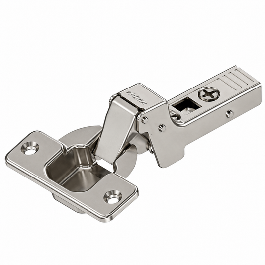 Blum CLIP top 107° inset cabinet hinge with screw-on boss 75T1750 for cabinet door installation