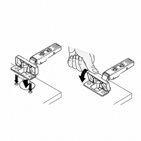 Blum CLIP top Standard Hinge 107 Degree Inset Application Boss INSERTA by W&B