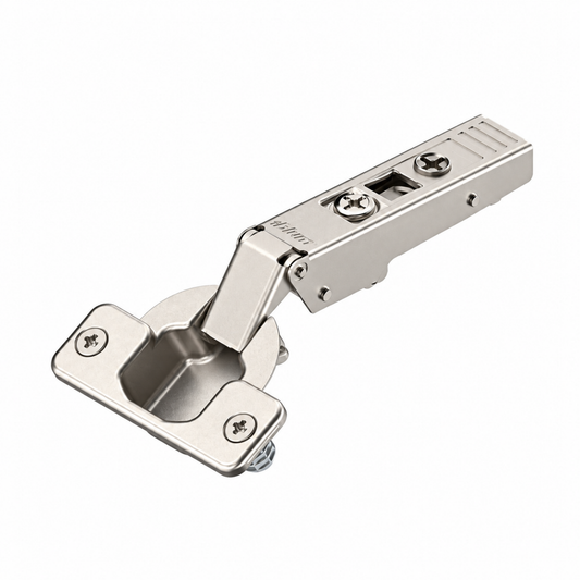 Blum CLIP top 120° full overlay cabinet hinge with knock-in boss 71T5580 for AVENTOS cabinet applications