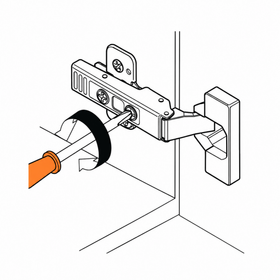 Blum CLIP top Profile Door Hinge 95 Degree. Half Overlay. Boss: Screw-On by W&B