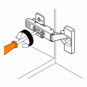 Blum CLIP top Profile Door Hinge 95 Degree. Half Overlay. Boss: Screw-On by W&B