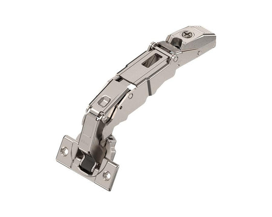 Blum CLIP top 95° half overlay profile hinge 71T9650 with screw‑on boss, nickel‑plated concealed cabinet hinge hardware