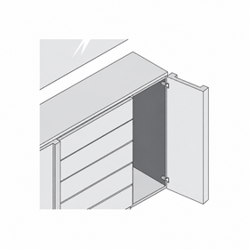 Blum CLIP top Profile Door Hinge 95 Degree. Half Overlay. Boss: Screw-On by W&B
