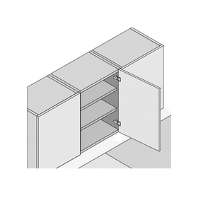 Blum CLIP top Standard Hinge 107 Degree. Full Overlay. Boss: INSERTA 75T1590B by W&B