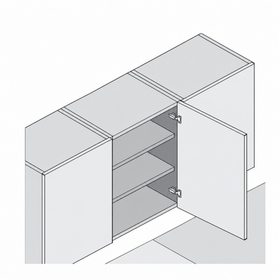 Blum CLIP top Standard Hinge 107 Degree. Full Overlay. Boss: Screw-On by W&B