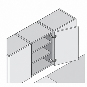 Blum CLIP top Standard Hinge 120 Degree Full Overlay Boss Knock-In For Use with AVENTOS by W&B