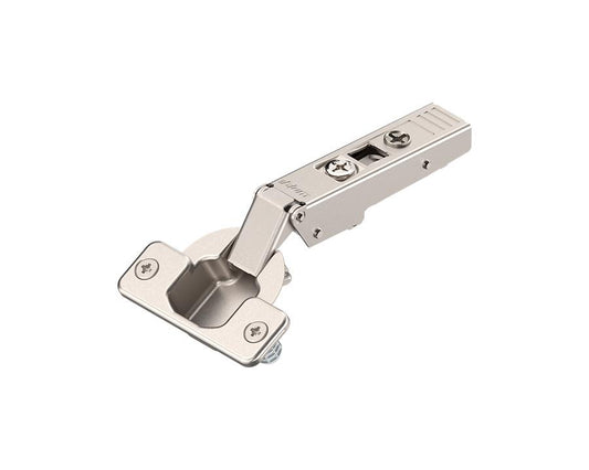 Blum 71T5580 CLIP top 120° full overlay standard hinge with knock‑in boss for AVENTOS, nickel‑plated concealed cabinet hinge hardware