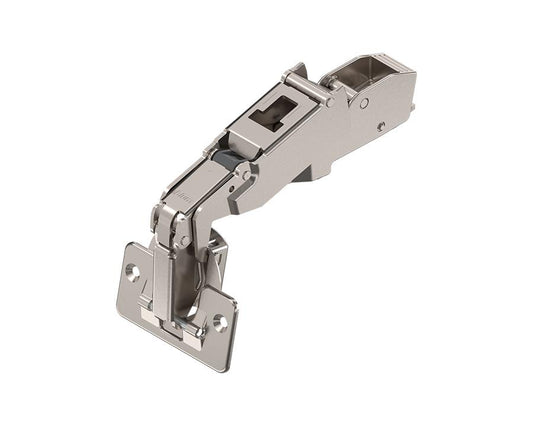 Blum 71T6650 Clip Top 170° wide angle half overlay hinge with screw‑on boss, nickel‑plated concealed cabinet hinge hardware