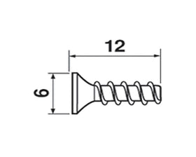 Blum Countersunk Screw For Blum Bush. Size: 12 X 3.5 G 608.1200  by W&B