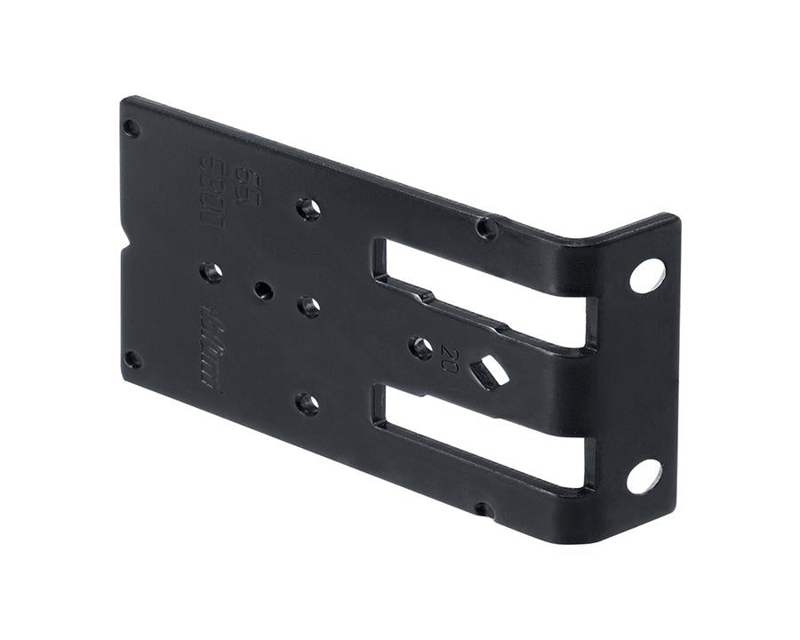 Blum drilling template 65‑5300 for CLIP, BLUMOTION and MODUL mounting plates by Wilson and Bradley, precision drilling jig for hinge plate installation