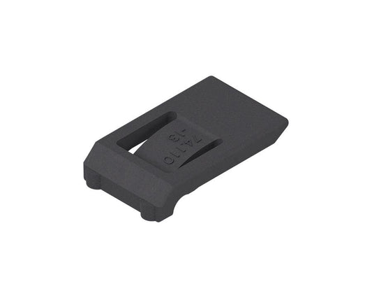 Blum 74-1103 86° opening angle stop for CLIP Top 107° hinge, black nylon hinge restrictor clip to protect cabinets and walls