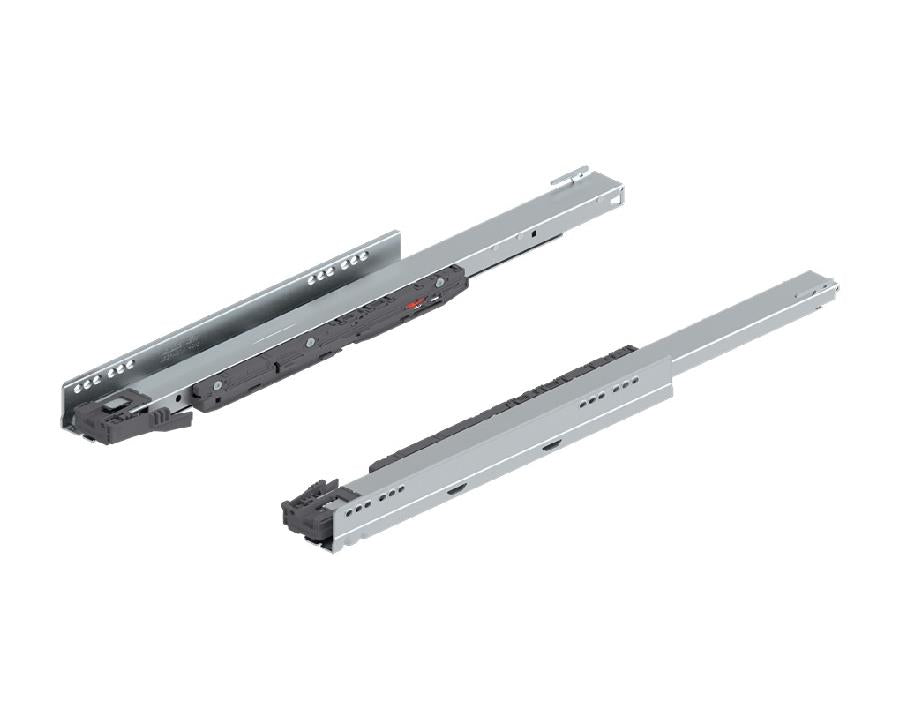 Blum LEGRABOX BLUMOTION S 500 mm zinc‑plated drawer runners, 40 kg dynamic load, full‑extension, side‑mounted soft‑close