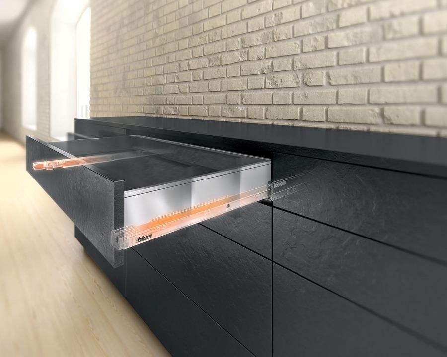 Blum LEGRABOX BLUMOTION S 500 mm drawer runners, zinc-plated steel, 70 kg dynamic load, full-extension soft-close system
