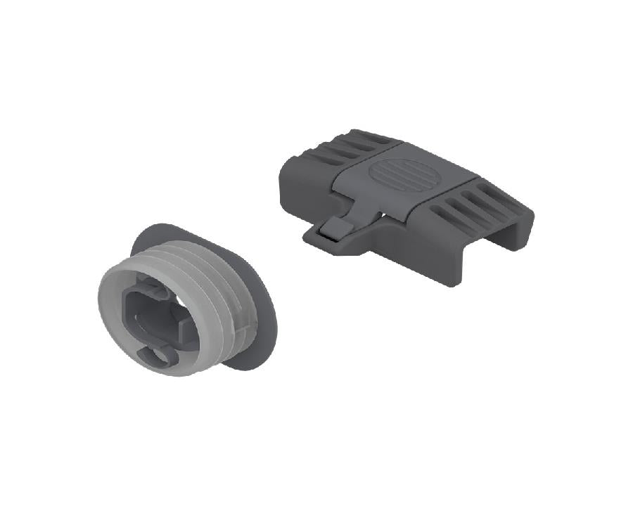 Blum LEGRABOX inner drawer catch trigger in Orion‑grey nylon (ZI7.0M07)