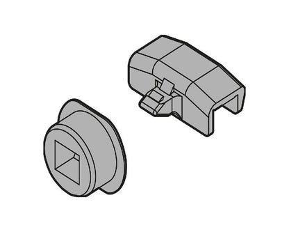 Blum LEGRABOX inner drawer catch trigger in Orion‑grey nylon (ZI7.0M07)