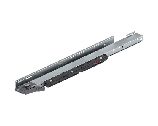 Left-hand Blum LEGRABOX 500 mm carcase runner, 70 kg load capacity, zinc-plated steel with integrated BLUMOTION S soft-close