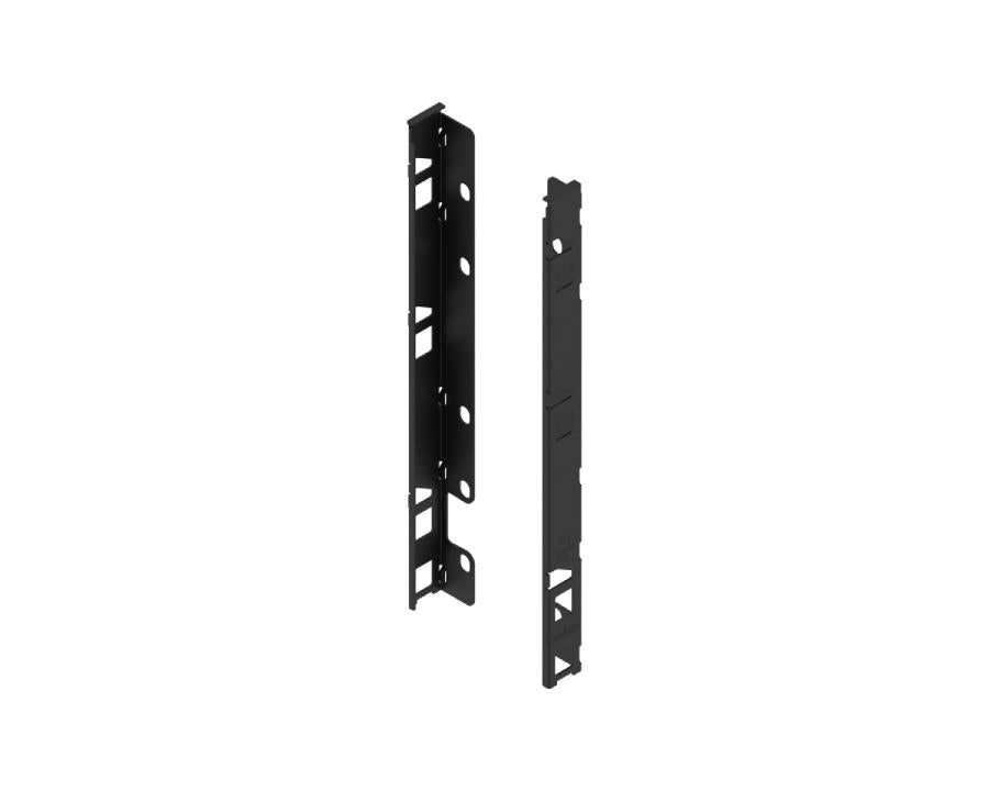 Blum LEGRABOX Pure carbon black matt Back-F fixing bracket set (ZB7F000S) for drawer installation, durable steel back brackets for cabinetry