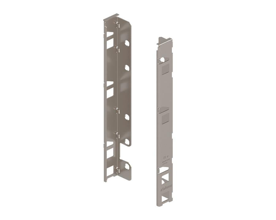 Blum LEGRABOX Pure nickel-plated Back-F fixing bracket set (ZB7F000S) for high-front (F-height) drawers, durable steel back bracket hardware for cabinetry