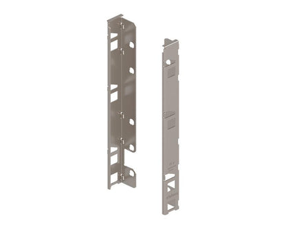 Blum LEGRABOX Pure nickel-plated Back-F fixing bracket set (ZB7F000S) for high-front (F-height) drawers, durable steel back bracket hardware for cabinetry