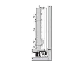 Blum LEGRABOX pure Back Fixing Bracket set F Height Nickel Finish ZB7F000S by W&B