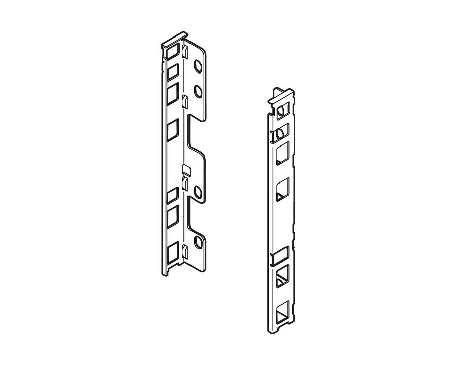 Blum LEGRABOX Pure carbon black matt back-fixing brackets (set) ZB7C000S for drawer installation