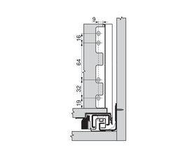 Blum LEGRABOX Pure Back C Fixing Set Carbon Black ZB7C000S by W&B