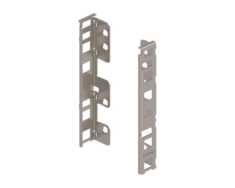 Blum LEGRABOX Pure rear fixing bracket C-height, nickel-plated steel, left & right set (ZB7C000S) for secure cabinet back fixing in LEGRABOX drawers
