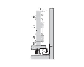 Blum LEGRABOX pure back fixings bracket C height Nickel ZB7C000S by W&B