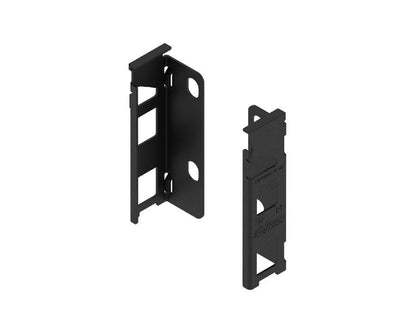 Blum LEGRABOX Pure carbon black matt Back M-height fixing bracket set (ZB7M000S), steel drawer back fixings for M-height drawer installation