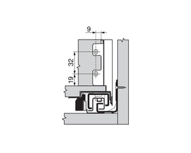 Blum LEGRABOX pure back fixings bracket M height Nickel ZB7M000S by W&B
