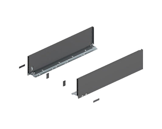 Blum LEGRABOX Pure C-Height drawer in Orion Grey, 550mm size, smooth glide and soft-close mechanism, modern kitchen drawer system 770C5502S