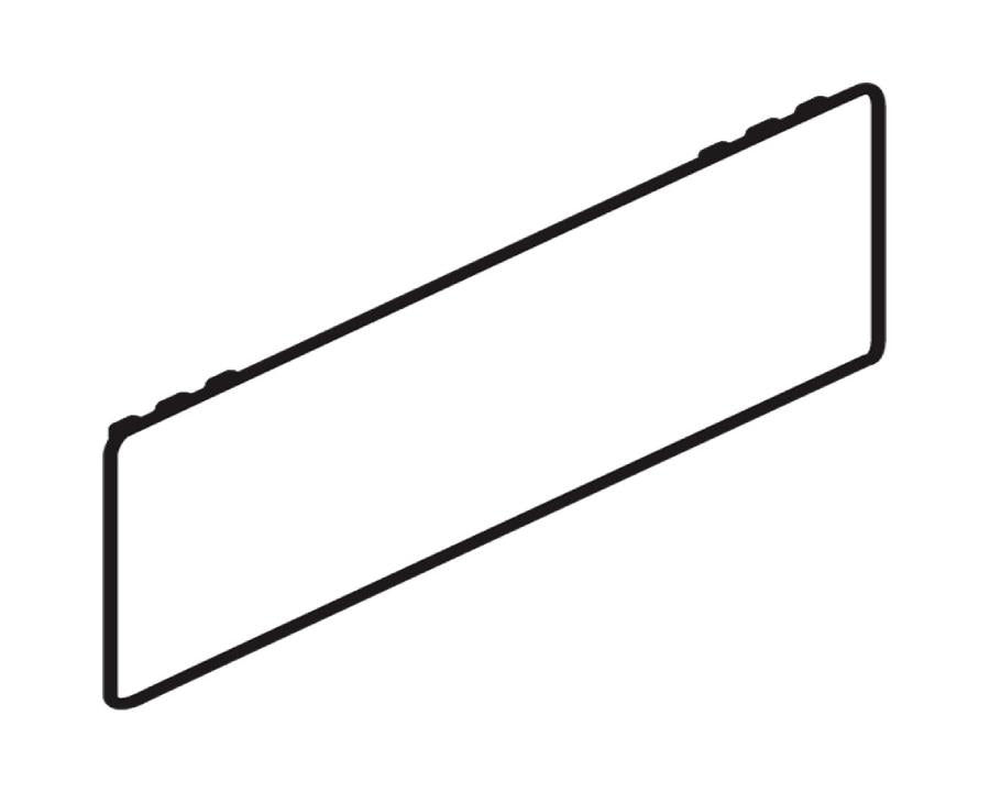 Blum LEGRABOX Pure carbon black matt external cover cap ZA7.0700, nylon rectangular press‑on cap with Blum logo for drawer side finishing