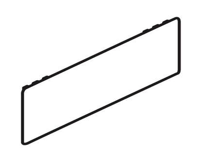 Blum LEGRABOX Pure carbon black matt external cover cap ZA7.0700, nylon rectangular press‑on cap with Blum logo for drawer side finishing