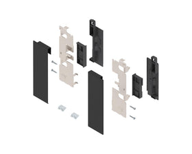 Blum LEGRABOX pure Front Fixing Component Glass Element Carbon Black ZI7.2CS0 by W&B