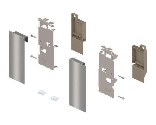 Blum LEGRABOX Pure stainless steel front‑fixing rail (height C) ZI7.3CI0 for inner pull‑out drawers with gallery rails — secure drawer front mounting hardware for modern cabinetry 