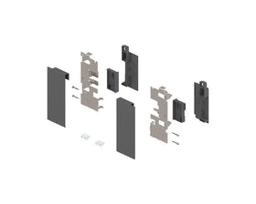 Blum LEGRABOX pure Front Fixing Component Glass Element Orion Grey ZI7.2CS0 by W&B