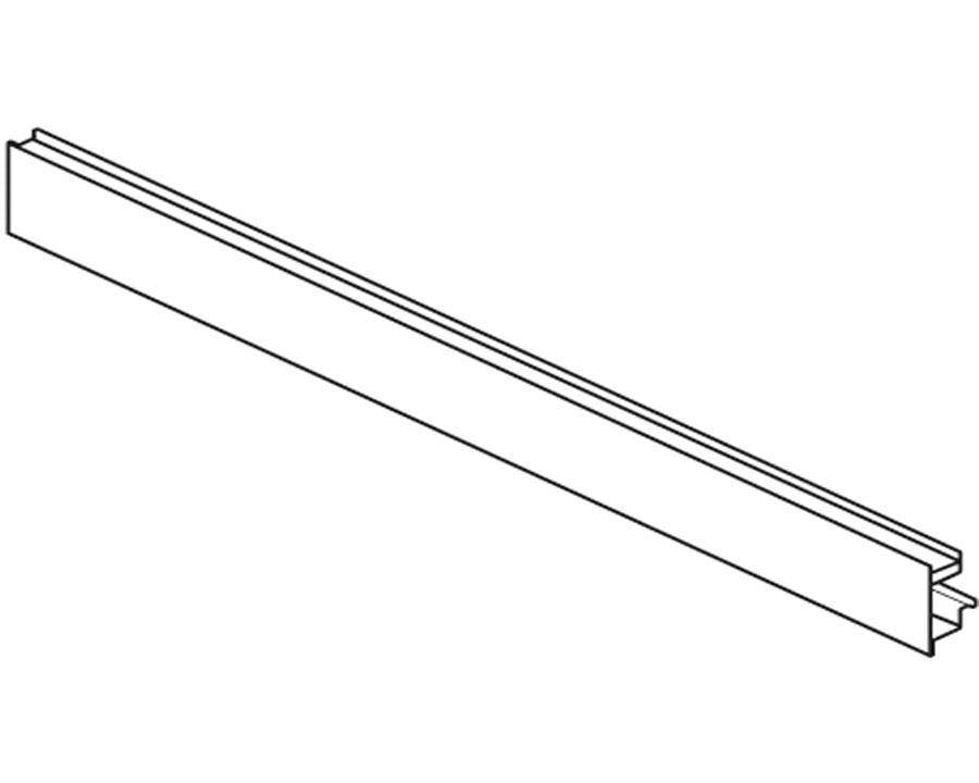 Blum LEGRABOX Pure 1043 mm Terra Black matt front fixing piece for glass‑front inner drawers, aluminium front rail for modern cabinetry