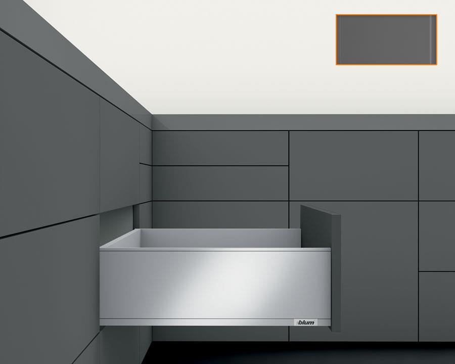 Blum LEGRABOX pure High Fronted C Height 177MM drawer 450MM Integrated BLUMOTION in Orion Grey 40KG by W&B