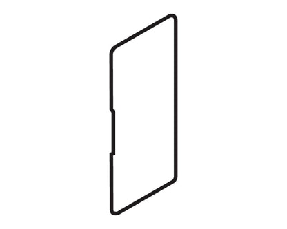 Blum LEGRABOX Pure internal rectangular cover cap in carbon black matt (ZA7.5700), nylon drawer side cap with Blum logo for clean, seamless drawer interior finish