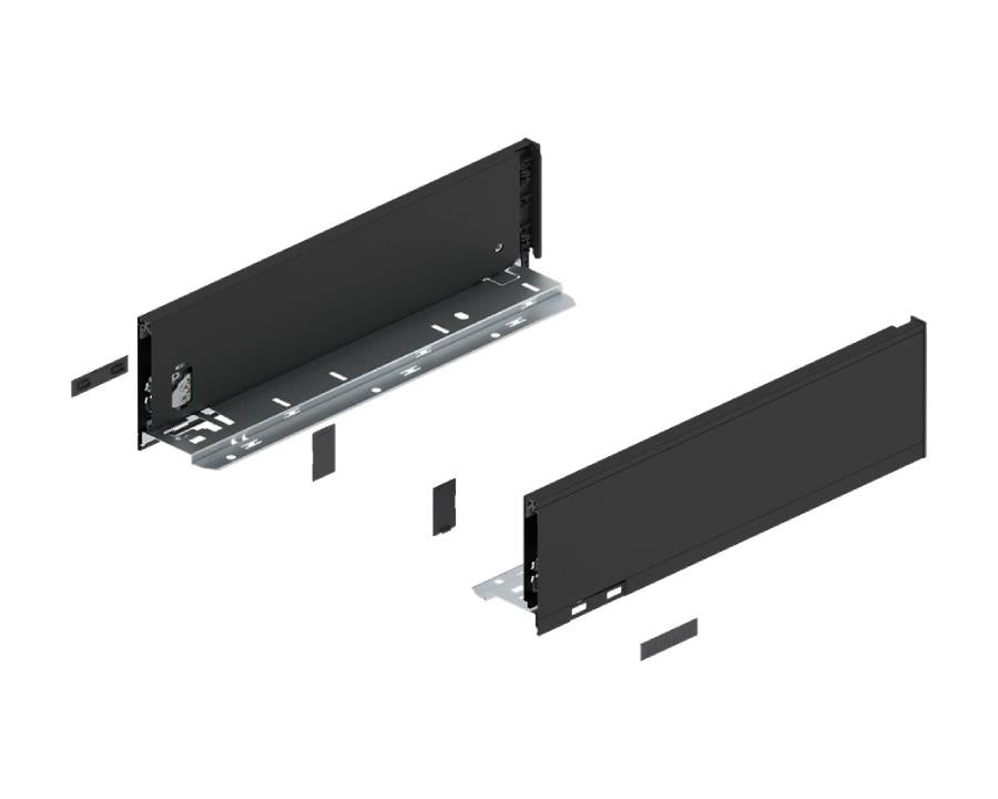 Blum LEGRABOX pure K Height Carbon Black Size: 350mm 770K3502S by W&B