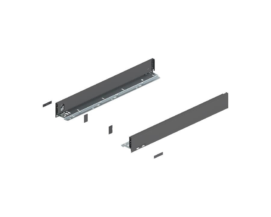 Blum LEGRABOX Pure M-Height drawer in Orion Grey, 550mm size, smooth glide and soft-close mechanism, modern kitchen drawer system 770M5502S