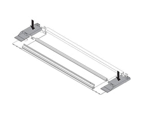 Blum LEGRABOX pure Front Fixing Component Rail Orion Grey ZI7.3CS0 by W&B