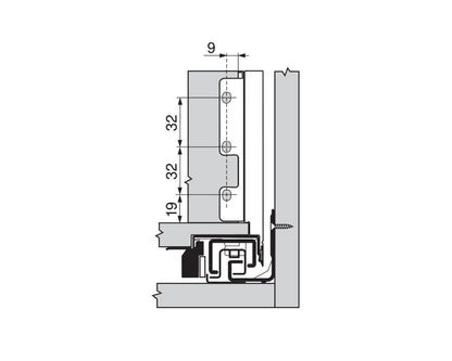 Blum LEGRABOX Pure Back K-Fixing Set in Orion Grey for secure drawer assembly and installation, model ZB7K000S