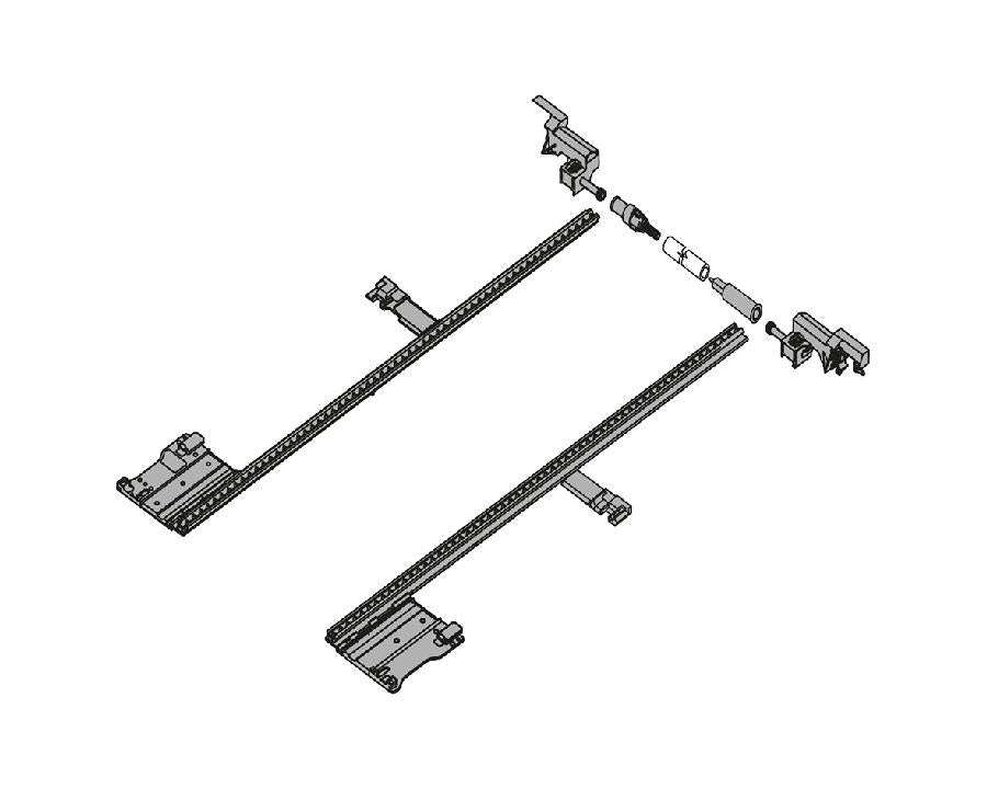 400 mm side stabiliser rod for Blum LEGRABOX pure system, enhances stability for wide pull-outs