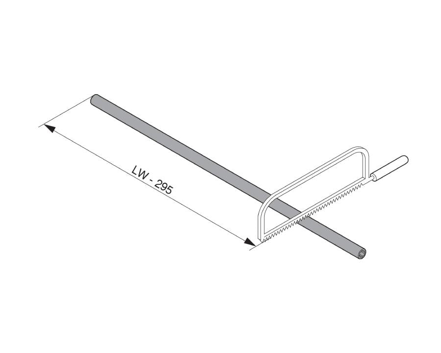 400 mm side stabiliser rod for Blum LEGRABOX pure system, enhances stability for wide pull-outs