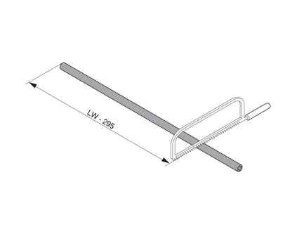 400 mm side stabiliser rod for Blum LEGRABOX pure system, enhances stability for wide pull-outs
