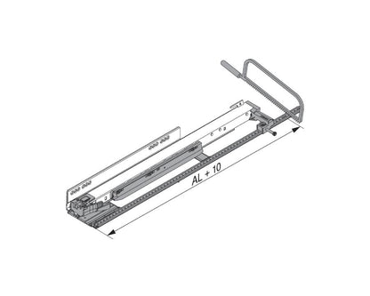 400 mm side stabiliser rod for Blum LEGRABOX pure system, enhances stability for wide pull-outs