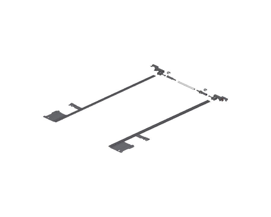 650 mm side stabiliser rod for Blum LEGRABOX pure drawer system in dust grey