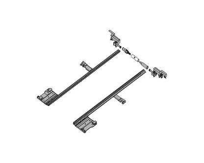 650 mm side stabiliser rod for Blum LEGRABOX pure drawer system in dust grey